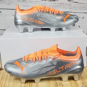 New PUMA ULTRA 2.4 FG AG SOCCER CLEATS SHOES DIAMOND SILVER 106694-01 MEN'S 11.5